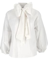 Shirtaporter - Bow-Detail Poplin Blouse - Lyst