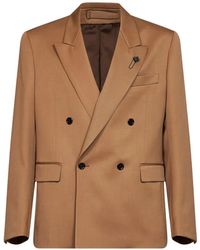 Lardini - Double-Breasted Peak-Lapel Blazer - Lyst