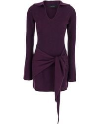 FEDERICA TOSI - Ribbed Tie-Front Dress - Lyst