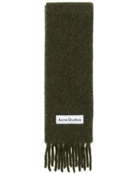 Acne Studios - Schal Mit Fransen Und Logo-Patch - Lyst