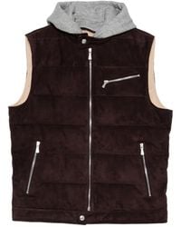 Eleventy - Hooded Quilted Gilet - Lyst