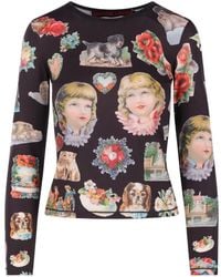 Chopova Lowena - Graphic-Print Long-Sleeve T-Shirt - Lyst