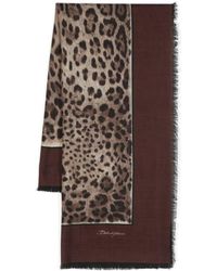 Dolce & Gabbana - Pañuelo con estampado de leopardo - Lyst