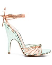 Gianvito Rossi - Ricaye Round-Toe Sandals - Lyst