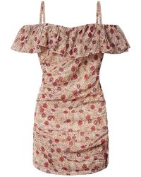 Isabel Marant - Davilia Ruffled Floral-Print Mini Dress - Lyst