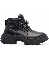 Maison Margiela - Bottines En Cuir À Lacets - Lyst
