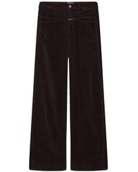 Closed - Tori-X Ribfluwelen Straight Broek - Lyst