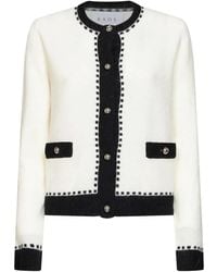 Kaos - Contrast-Trim Button-Up Cardigan - Lyst