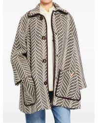 Valentino Garavani - Patterned Button Coat - Lyst