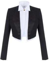 Elisabetta Franchi - Cool Wool Jacket With Shirt - Lyst