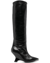 Philipp Plein - 90Mm Sculpted-Heel Leather Boots - Lyst