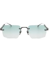 Gucci - Bamboo-Effect Rimless Rectangle-Frame Sunglasses - Lyst