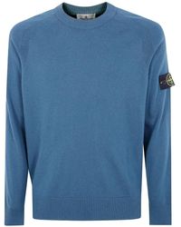 Stone Island - "Light Rws Geelong Wool" Crew Neck - Lyst