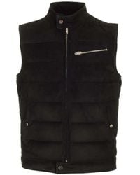 Al Duca d'Aosta - Padded Suede Gilet - Lyst