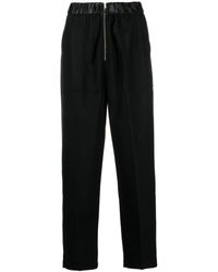 Forte Forte - Elasticated Waistband Wool-blend Straight Trousers - Lyst
