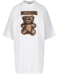 Moschino - Teddy Bear Logo-Print T-Shirt Mini Dress - Lyst