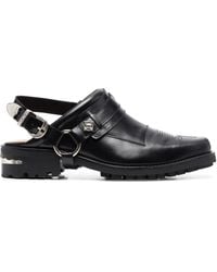 Toga Virilis - Leather Slingback Loafers - Lyst