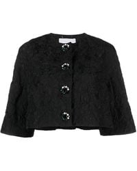 Erdem - Strukturierte Cropped-Jacke - Lyst