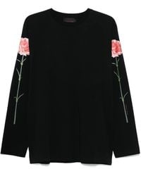 Simone Rocha - Carnation-Print Long-Sleeve T-Shirt - Lyst