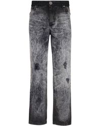 Balmain - Jeans aus verwaschenem Denim - Lyst