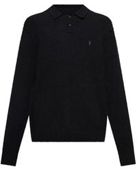 AllSaints - Sattten Polo-Neck Long-Sleeves Sweater - Lyst
