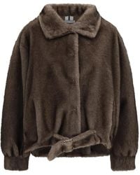 S.w.o.r.d 6.6.44 - Belted Faux-Fur Jacket - Lyst