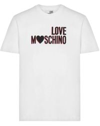 Love Moschino - Logo-Print Cotton T-Shirt - Lyst