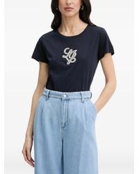 Liu Jo - Crystal-Embellished T-Shirt - Lyst