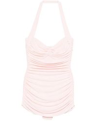 Norma Kamali - Bill Mio Halterneck Ruched Swimsuit - Lyst