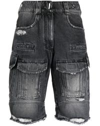 Givenchy - Short en jean à poches multiples - Lyst