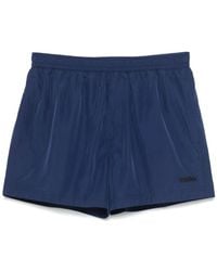 ZEGNA - Logo-Embroidered Swim Shorts - Lyst