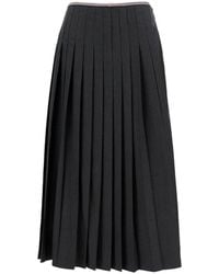 Thom Browne - Midi-Plooirok - Lyst