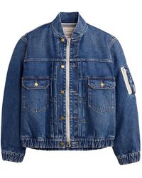 Sacai - X Levi Strauss Veste Hybride En Jean À Empiècements - Lyst