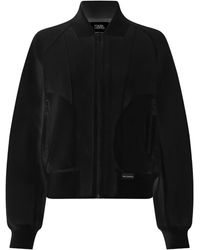 Karl Lagerfeld - Zip-Up Bomber Jacket - Lyst