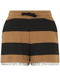 RED Valentino - Striped Trim Shorts - Lyst