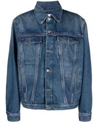 Off-White c/o Virgil Abloh - Zip-embellishment Denim Jacket - Lyst