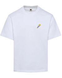 vowels - Floral-Embroidered T-Shirt - Lyst