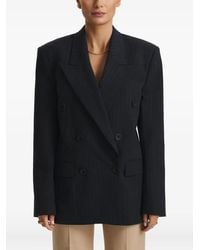 CuAnna - Betty Pinstripe-Pattern Double-Breasted Blazer - Lyst