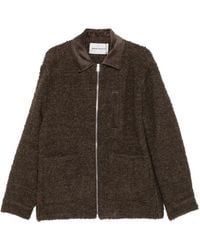 Amaranto - Bouclé Corduroy-Collar Jacket - Lyst