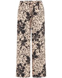 SOLAQUA - Giulia Floral-Print Trousers - Lyst