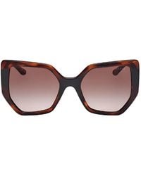 GUESS EYEWEAR - Tortoiseshell-Effect Geometric-Frame Sunglasses - Lyst