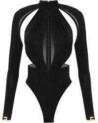 Elisabetta Franchi - Cut-Out Jersey Bodysuit - Lyst