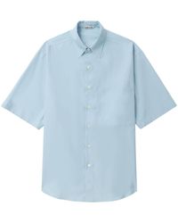 AURALEE - Short-sleeved Cotton Shirt - Lyst