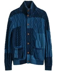 GANT - Cardigan En Maille Torsadée À Design Patchwork - Lyst