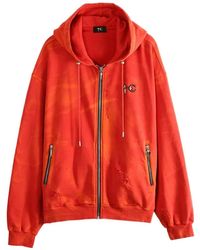 THUG CLUB - Washed Zip-Up Hoodie - Lyst
