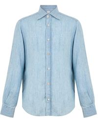 Eleventy - Denim Shirt - Lyst