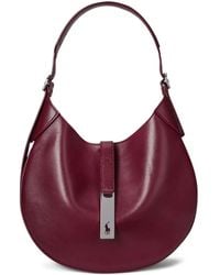 Polo Ralph Lauren - Polo Id Curved-Handle Leather Bag - Lyst