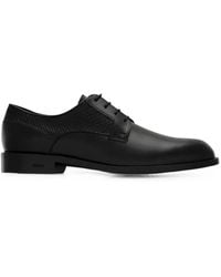 BOSS - Micro-Pattern Leather Derby Shoes - Lyst