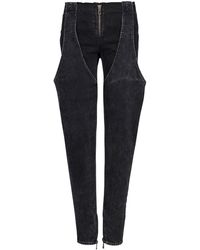 Balmain - Low-rise Washed Cotton Jeans - Lyst