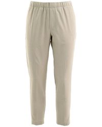 Cruna - Elasticated-Waist Textured Trousers - Lyst